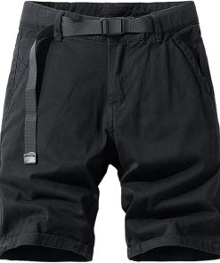 Men’s Summer Classic Cargo Shorts Cotton Beach Vintage Twill Shorts for Male