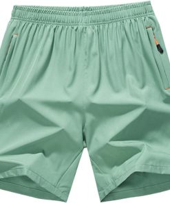 Men’s Shorts with Zipper Pockets Light Quick Dry Sports Active Athletic Shorts Comfy Elastic Waist Bermuda Short