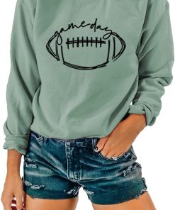 Ladies Crewneck Long-Sleeve Football Game Day Sweatshirts
