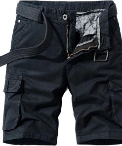Men’s Summer Cargo Shorts Cotton Multi Pocket Breathable Everyday Shorts Male