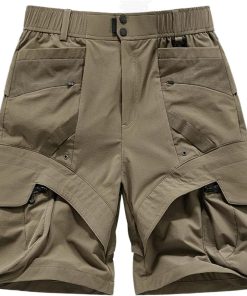 Men’s Cargo Shorts Mutl-Pocket Patchwork Clothing Shorts for Man